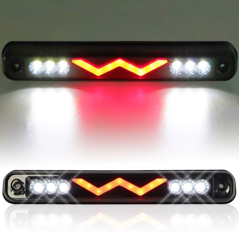 Tresound 3rd Third Brake Light for 88-99 Chevy/GMC C1500 C2500 K1500 K2500 Silverado Blazer LED Cargo Lamp High Mount Stop light (Chrome Housing Smoked Lens) - Image 1